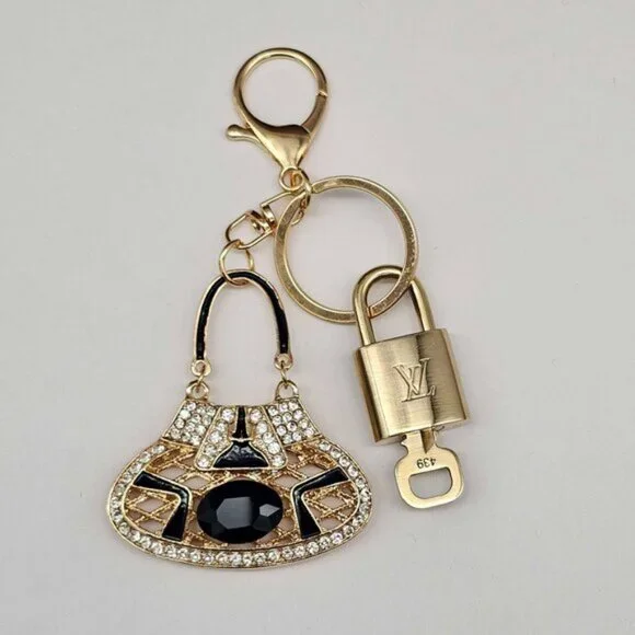 Authentic Louis Vuitton Lock & Key with unbranded Bagcharm, Keycharm, Keychain - Picture 1 of 7